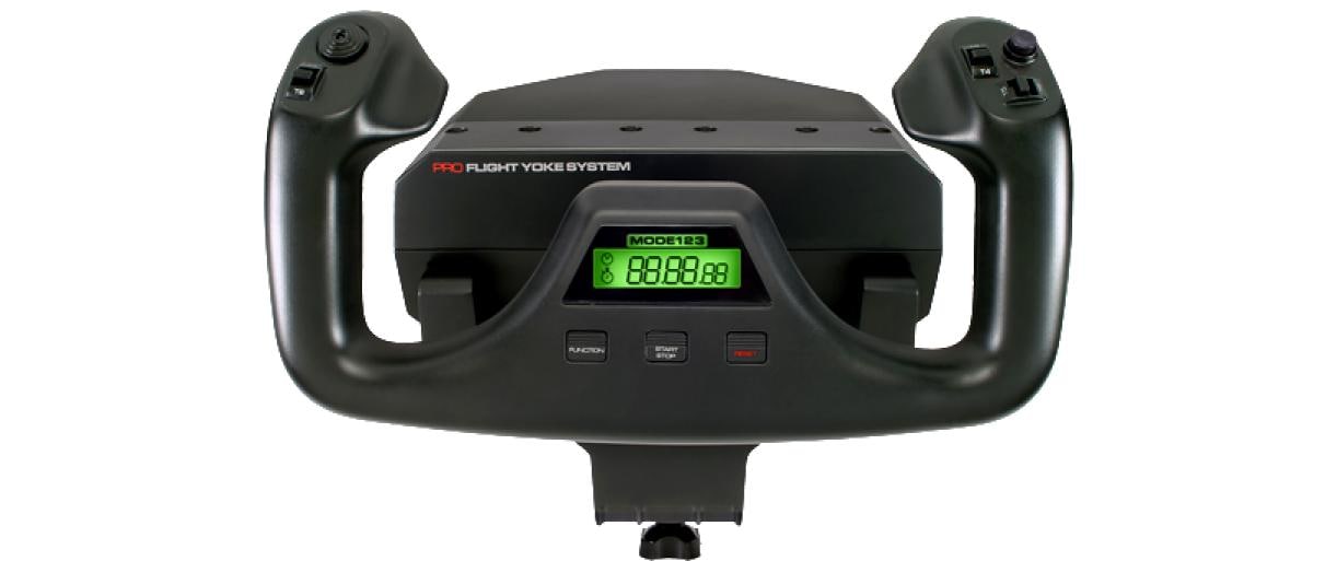 Simulations-Controller G Saitek Flight Yoke System<br>Steuerhorn und Schubregler für Flugsimulationen