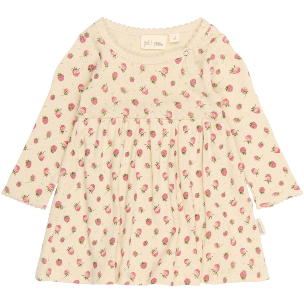 Køb Petit Piao Fog Strawberry AOP PPDea L_S Body Kjole Fold NB