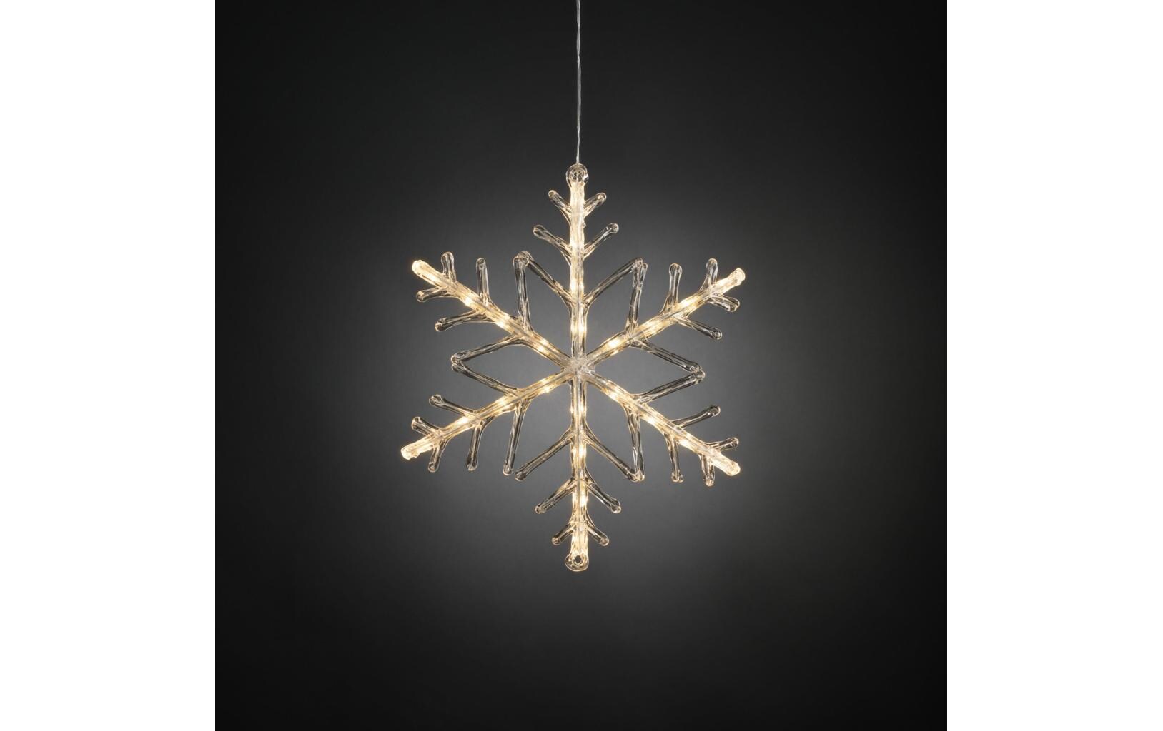 Fensterhänger Acryl-Schneeflocke, Ø 40 cmLED Weihnachtsdekoration Schneeflocke