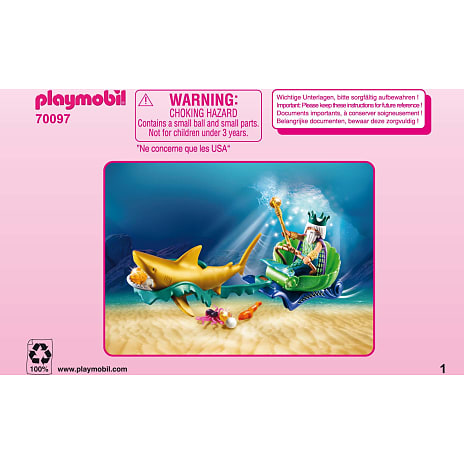 Playmobil Havets konge med haj-karet 70097
