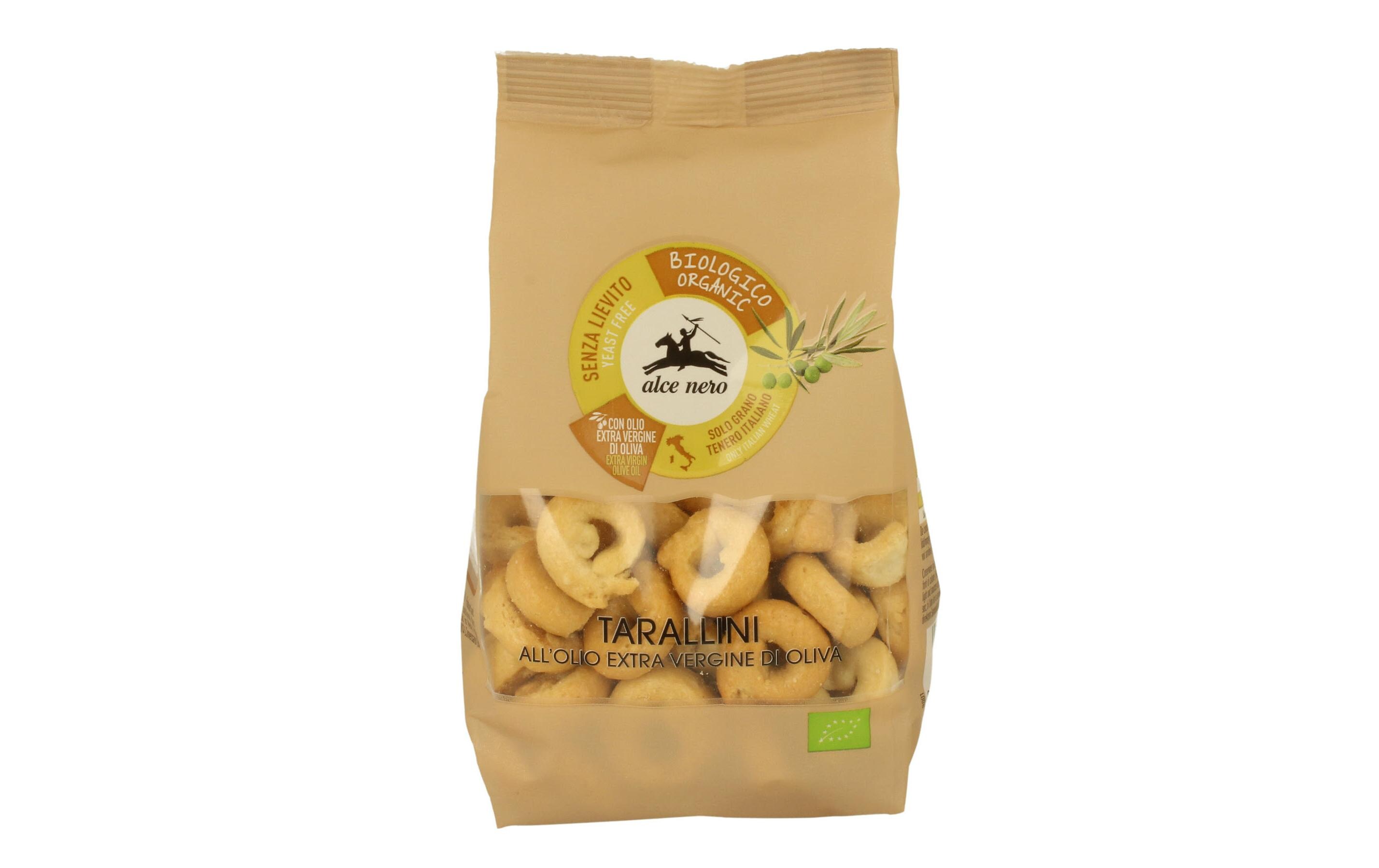 Bio Tarallini mit Olivenöl 250 gKnusprige Brotkringel mit nativem Olivenöl extra