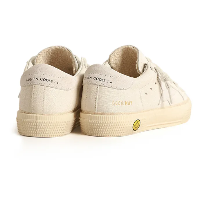 Golden Goose Baskets Lacets May Suède | Blanc