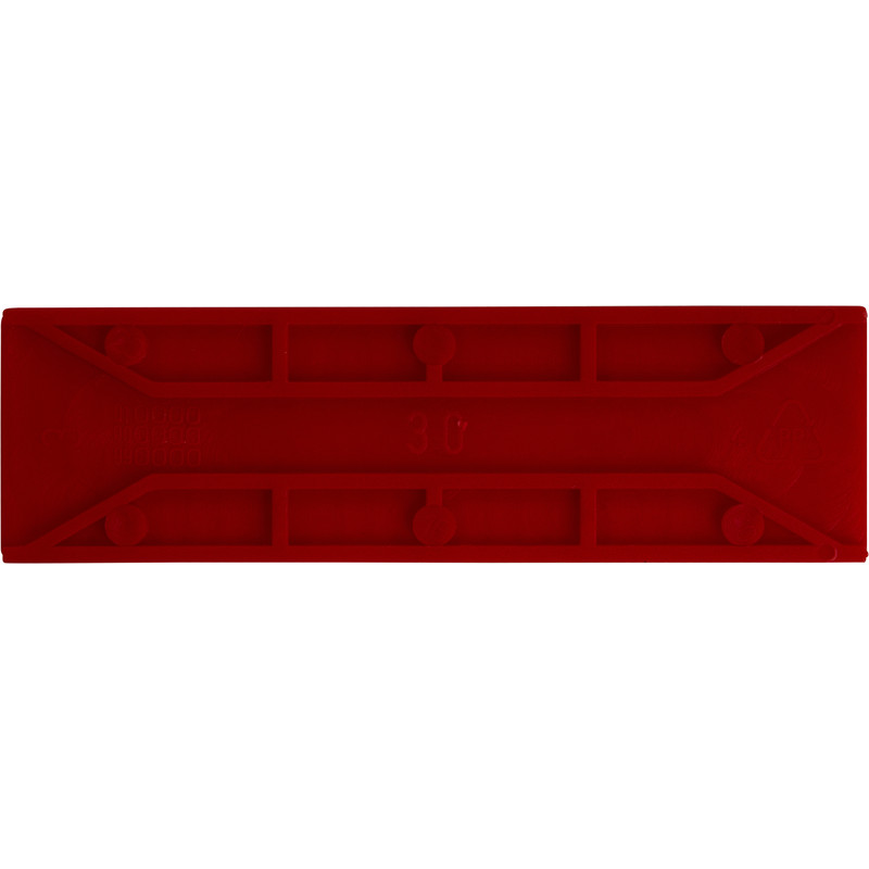 Kunststof tunnelblokje 30x3mm Rood