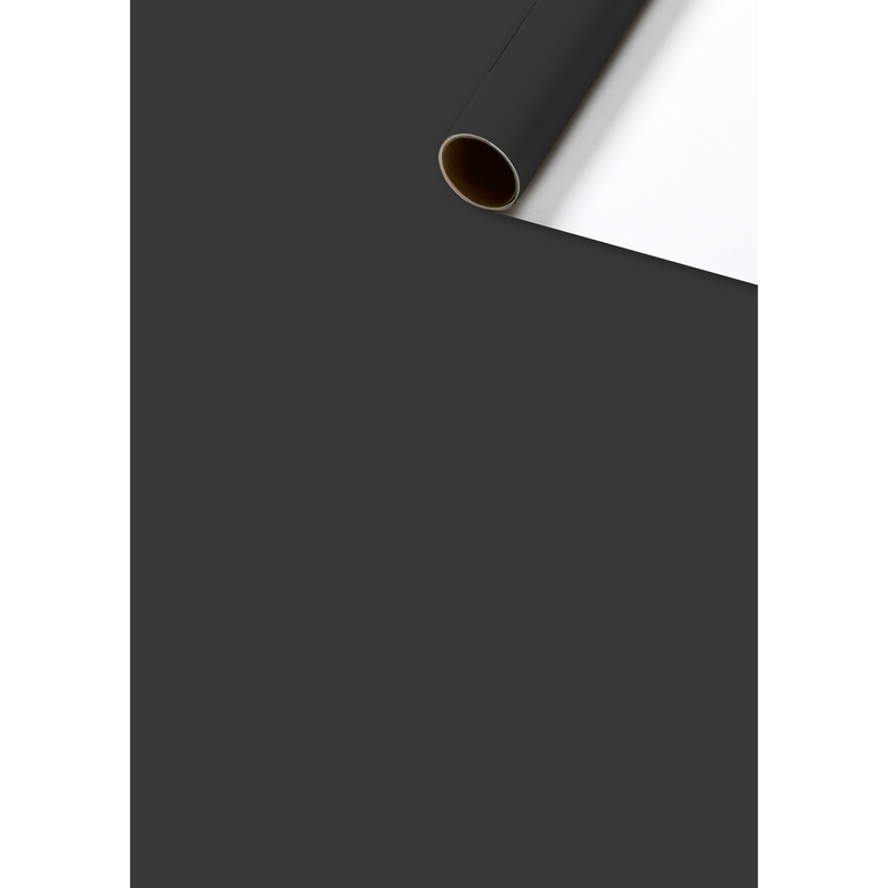 Stewo Geschenkpapier Uni Plain, schwarz, 70 cm x 2 m