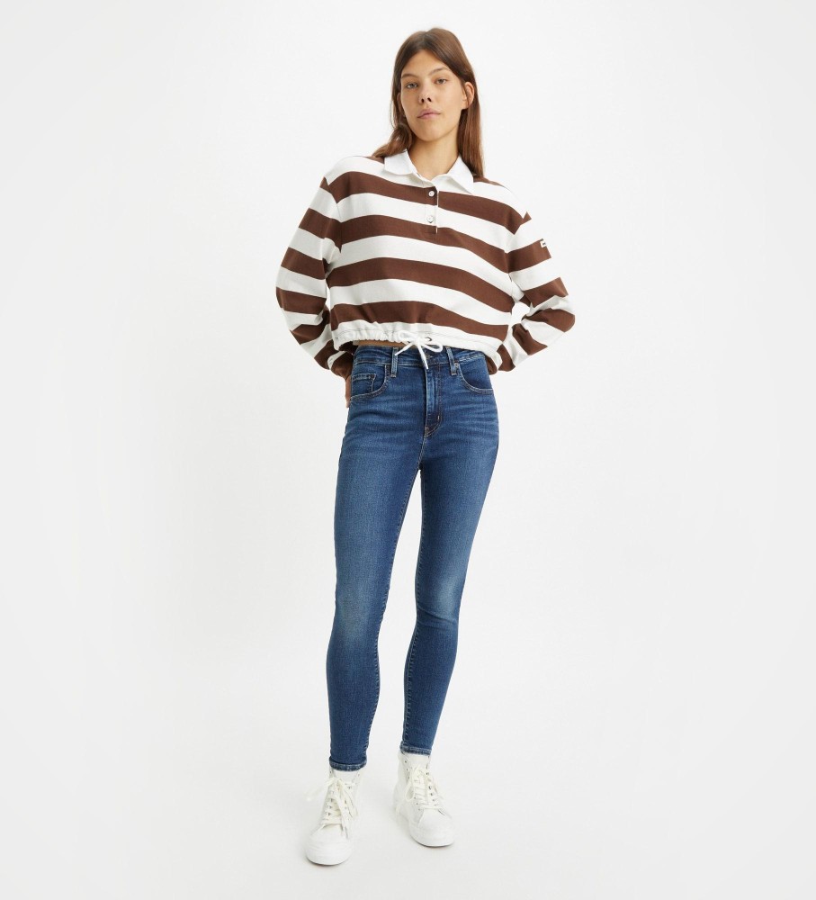 Calça jeans Levi's 721 Skinny de cintura alta azul