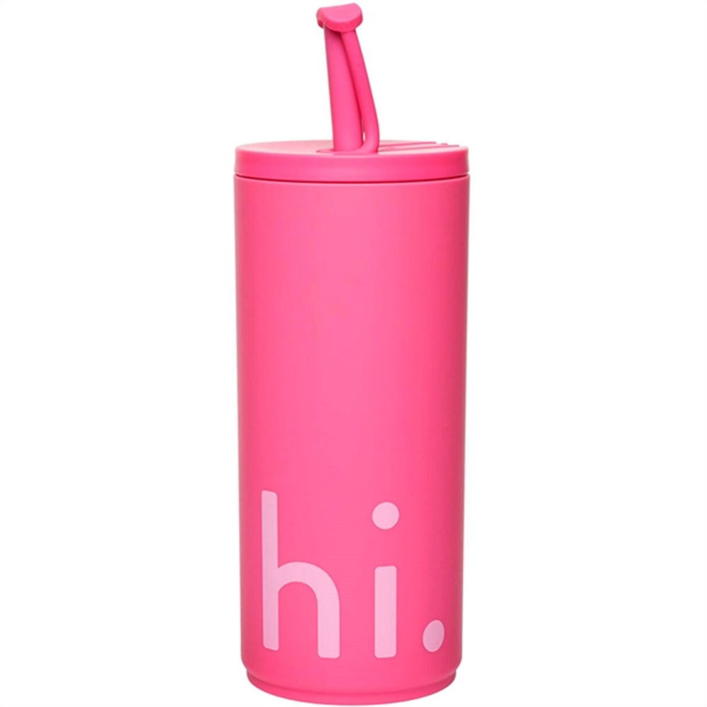 Køb Design Letters Travel Drikkedunk Med Sugerør Pink
