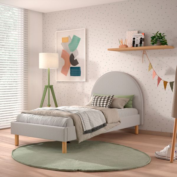 Vipack Moon Bed - 90 x 200 cm - Boucle Groen