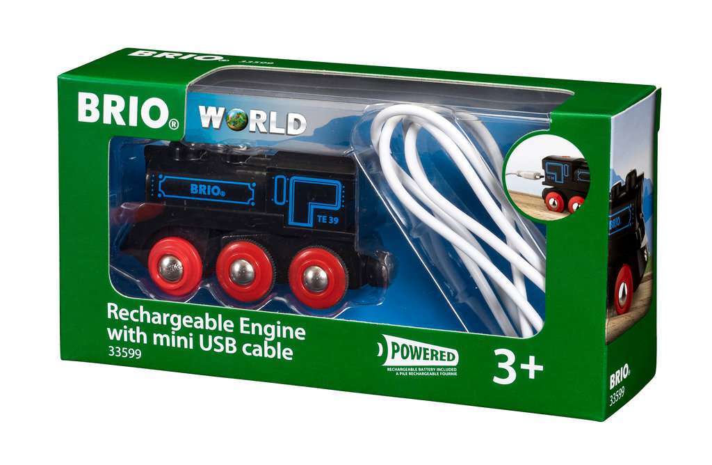 BRIO Spiel Schwarze Akku-Lok mit Mini-USB