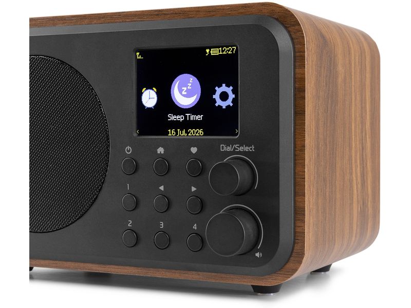 Audizio DAB  Radio Vicenza Braun DAB  Radio mit Akku, Internet Radio und Bluetooth