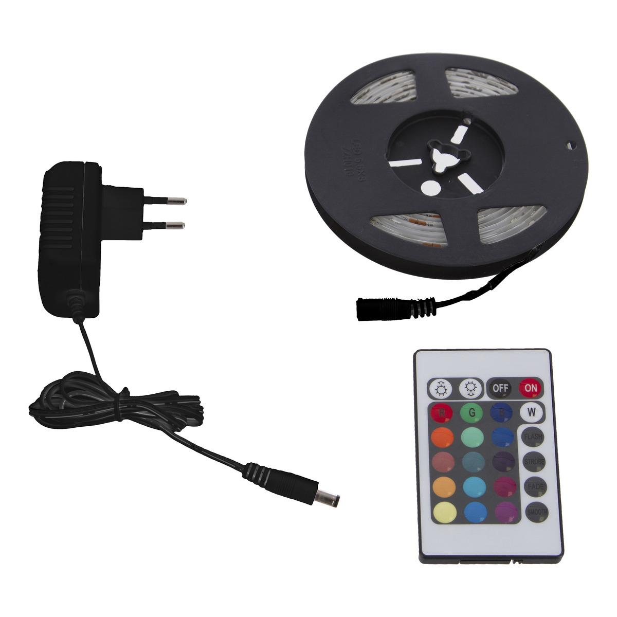 RUBAN LED 10M COULEUR REGLABLE SUR SECTEUR