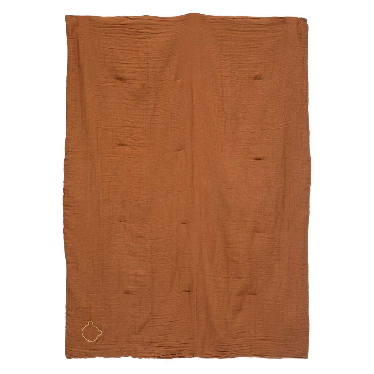 EDREDON DOUBLE GAZE COTON NOISETTE