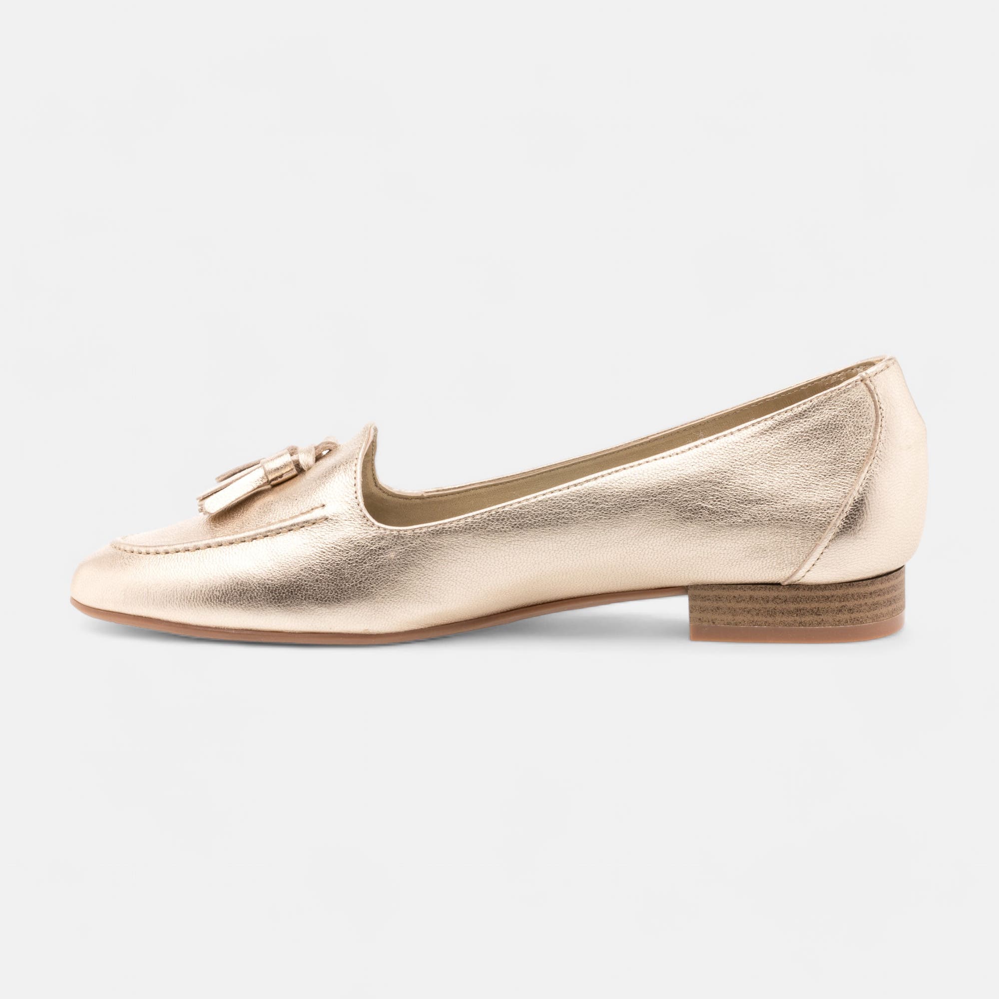 Mocassins Femme en cuir or