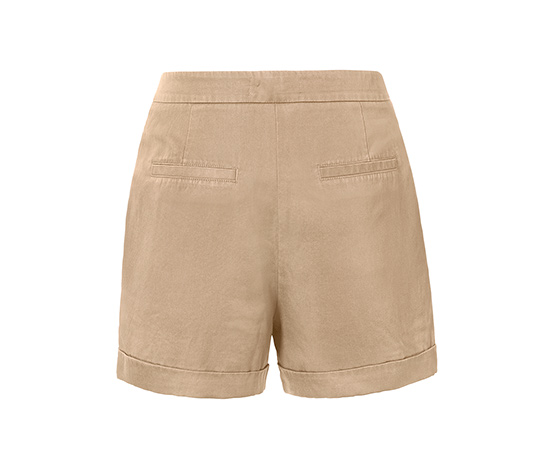 Shorts mit Leinenanteil, beige