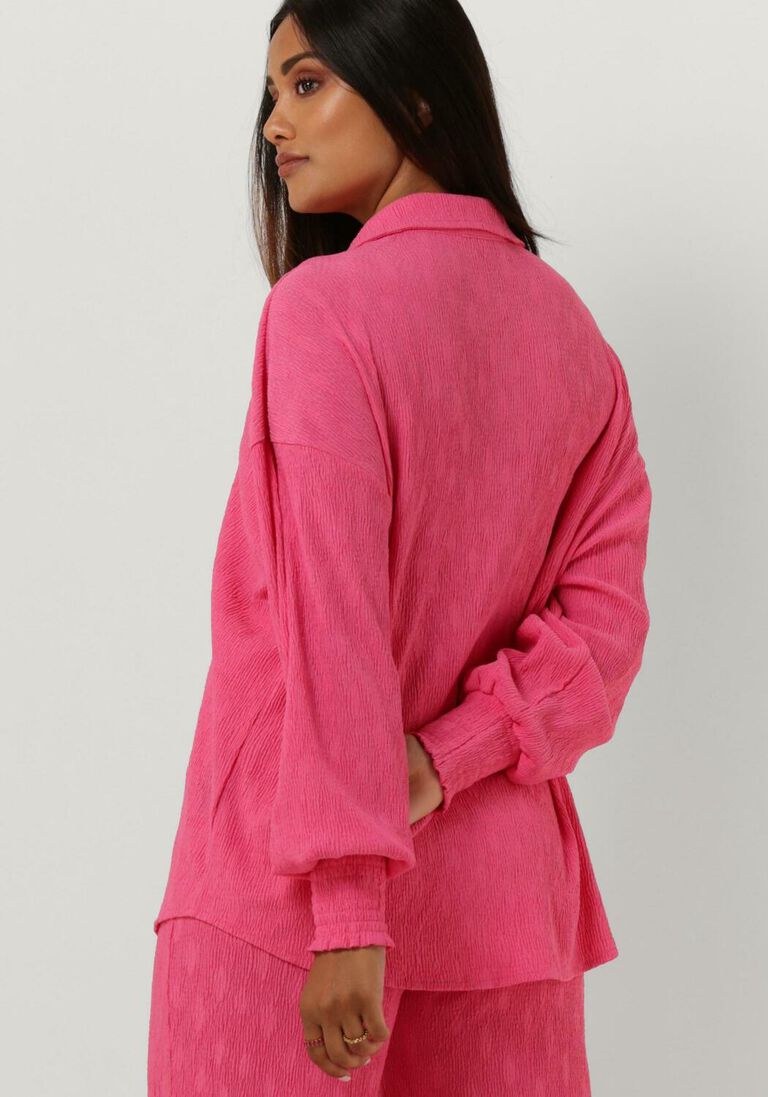 ALIX THE LABEL fuchsia alix the label blouse ladies woven oversized plisse blouse