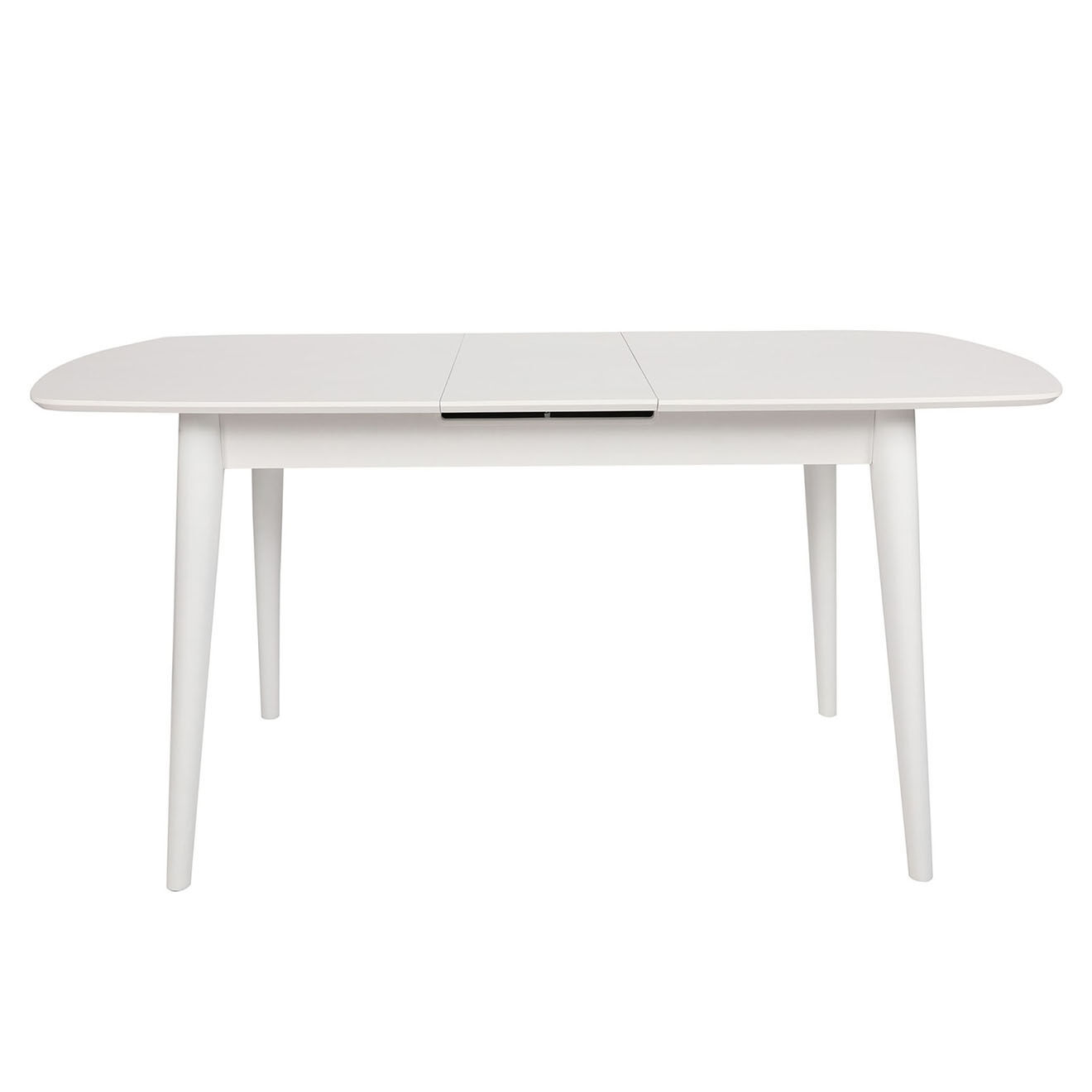 Homitis Table à manger Retro blanche - 130+30x75x80 cm