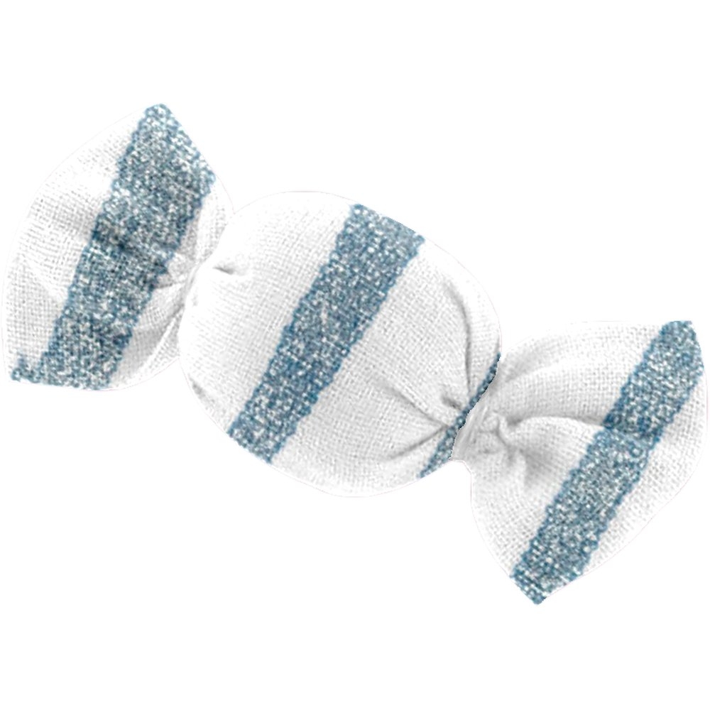 Petite Barrette Mini Bonbon Rayé Bleu Blanc
