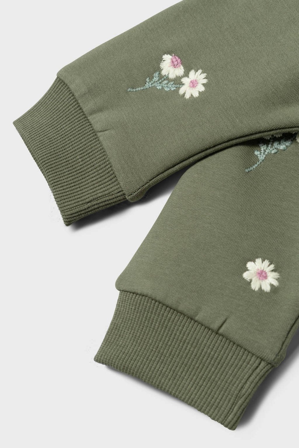 NAME IT baby gebloemde broek NBFNOWA groen