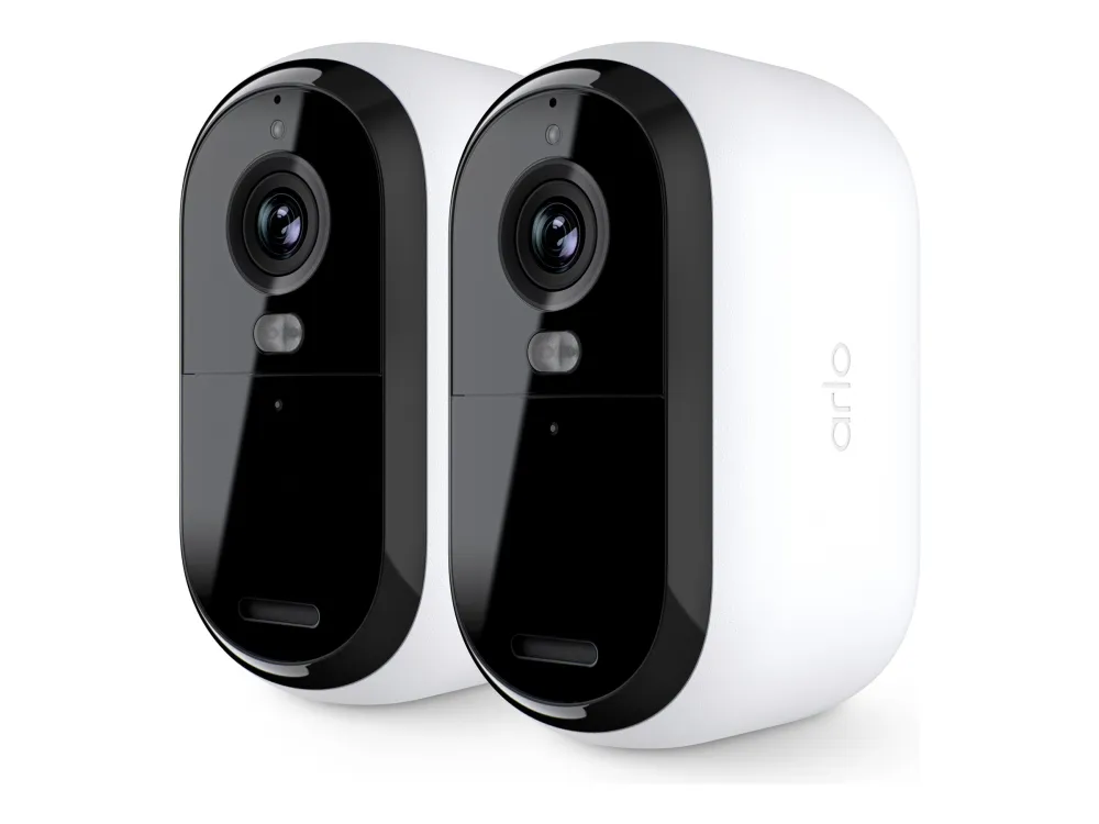 Arlo Essential - Netværksovervågningskamera - indendørs, udendørs - vejrfast - farve (Dag/nat) - 4 MP - 2560 x 1440 - audio - trådløs - WiFi (pakke med 2)