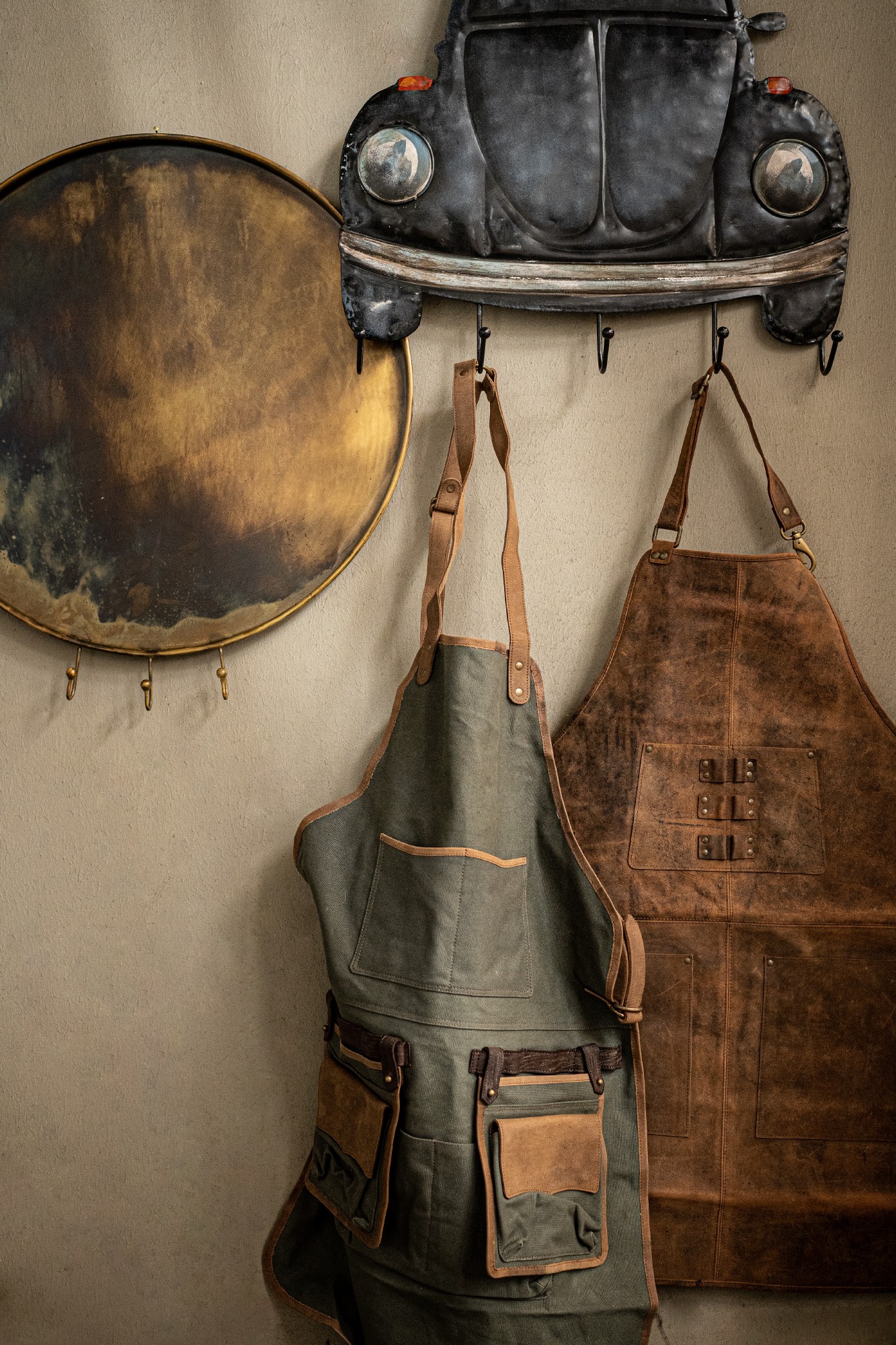 Schürze aus Büffelleder, braun, H 83 cm, B 55 cm zu 89,00