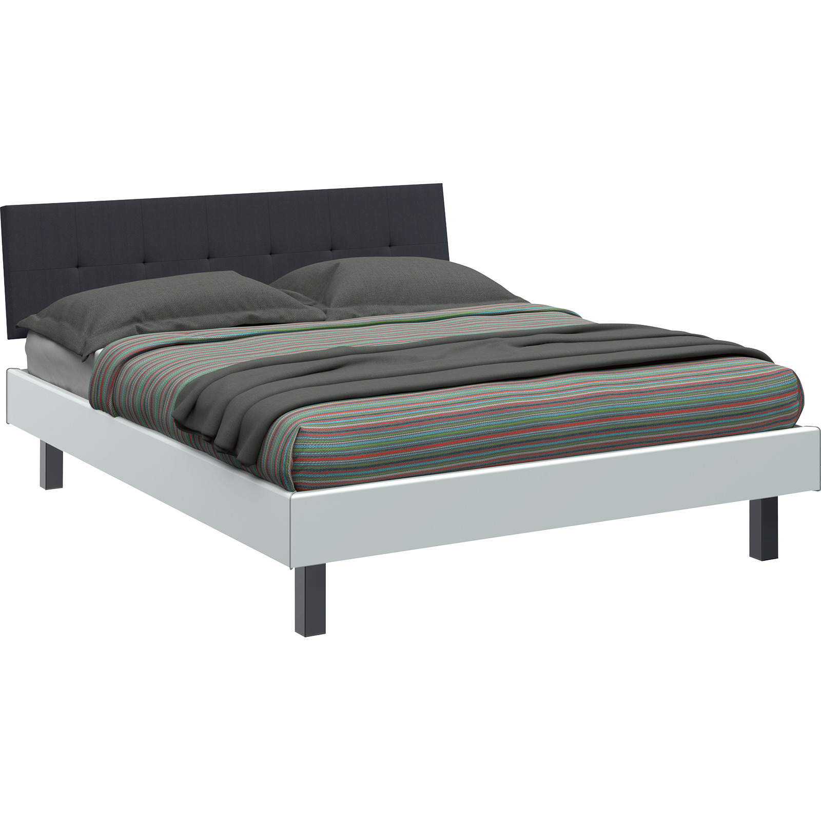 Bett Livio Dekor weiss