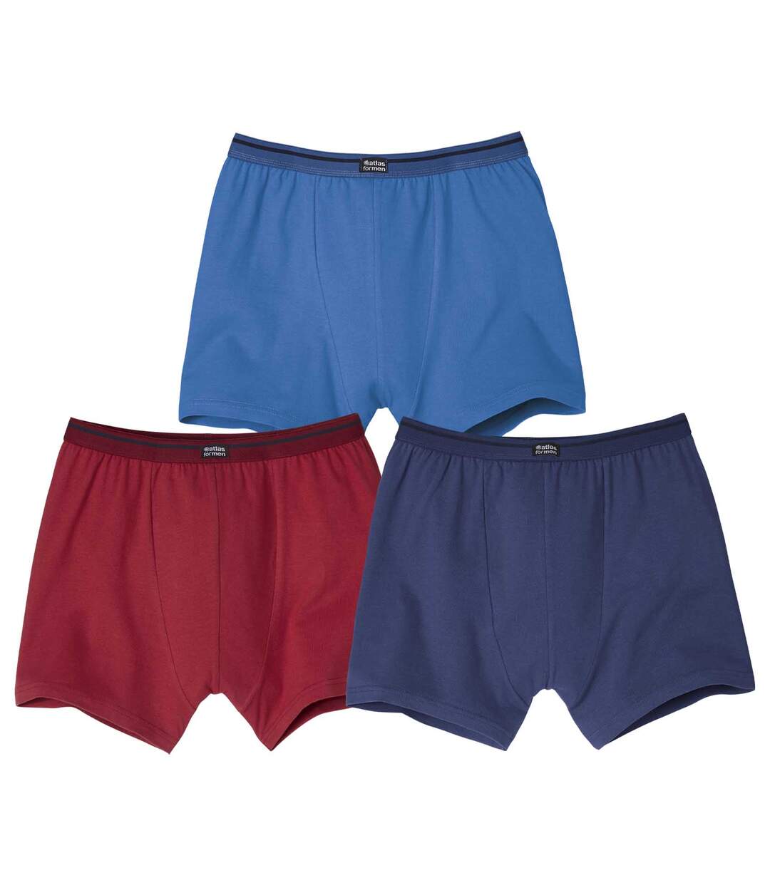 Lot de 3 Boxers Stretch Unis