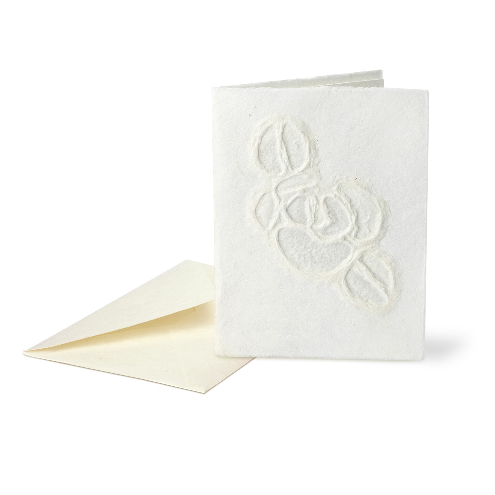 Grußkarte 'Rose', weiß, B 12 cm, H 16 cm günstig bestellen