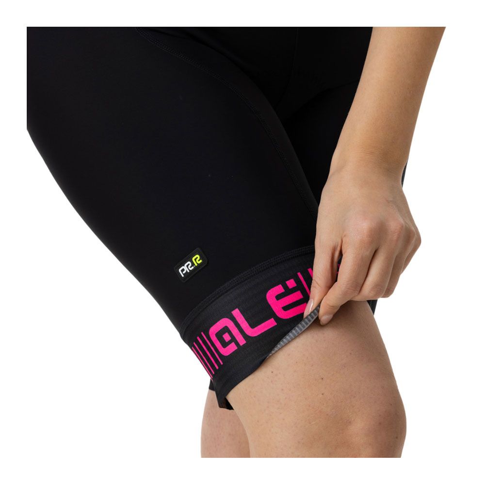 Ale STRADA - Cuissard Femme black/fluo pink