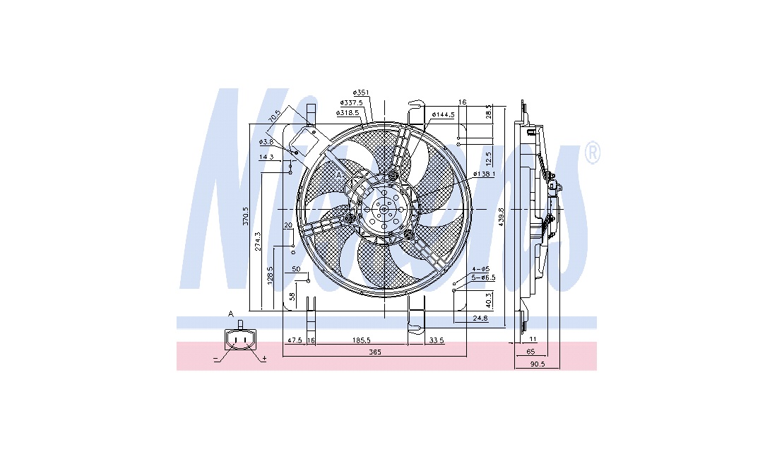 Ventilator, motorkøling