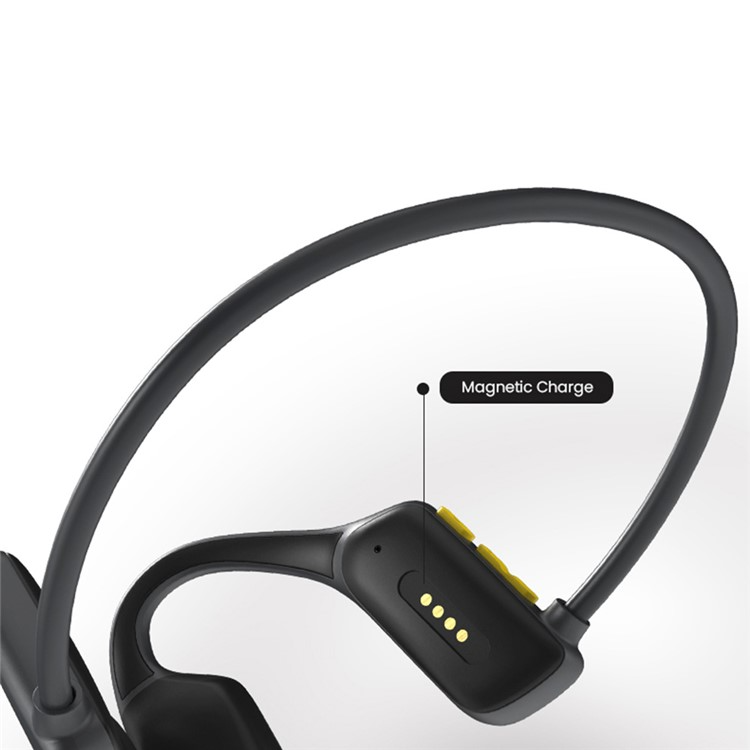 Open-Ear Knochenschall Bluetooth Kopfhörer für Wassersport mit 8GB Speicher MP3 Player / Nackenbügel / Wasserdicht (IP68) - Schwarz