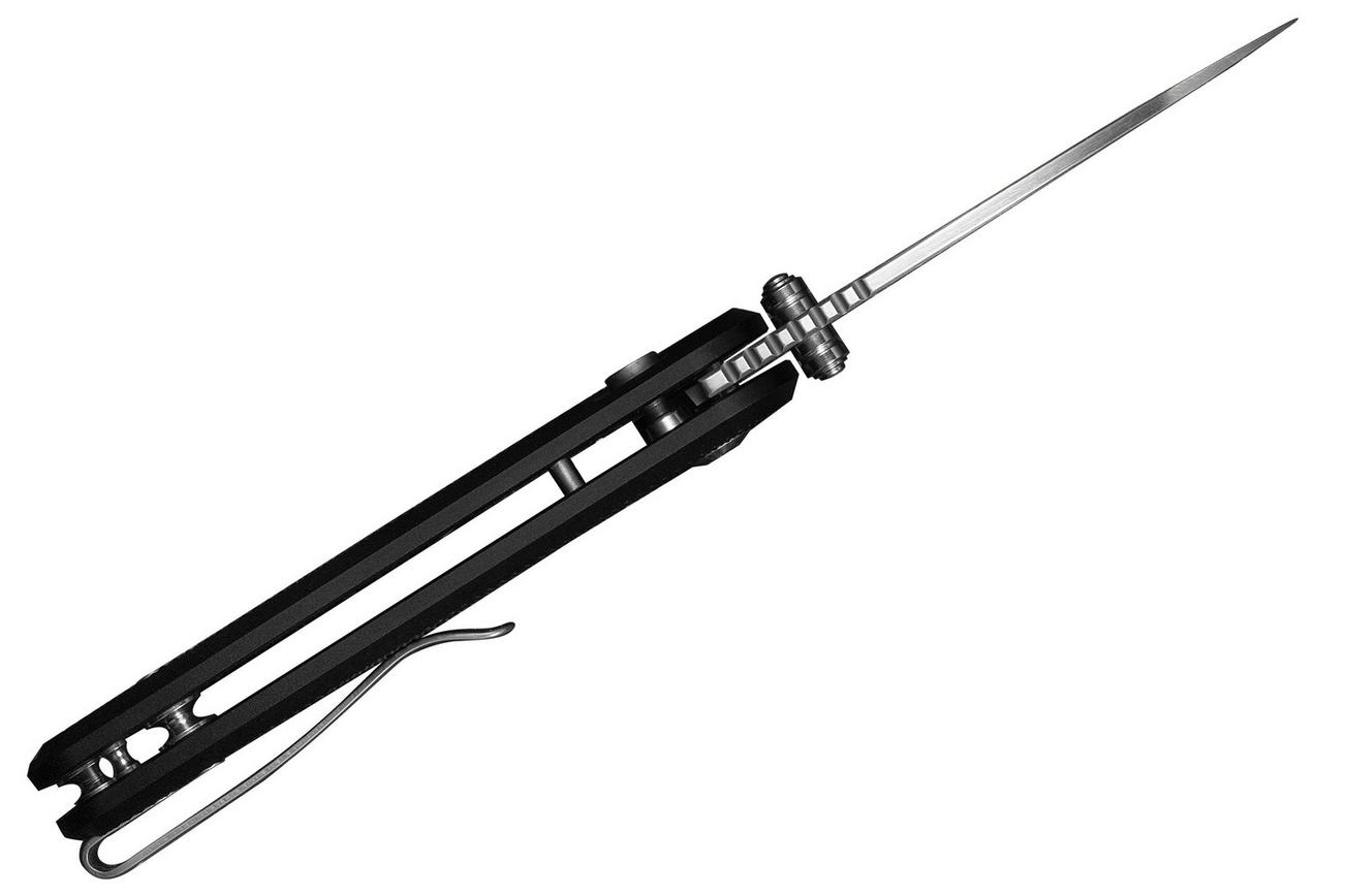 Civivi Mini Shakan C20052F-1 Satin Nitro-V, Black Aluminium, zakmes