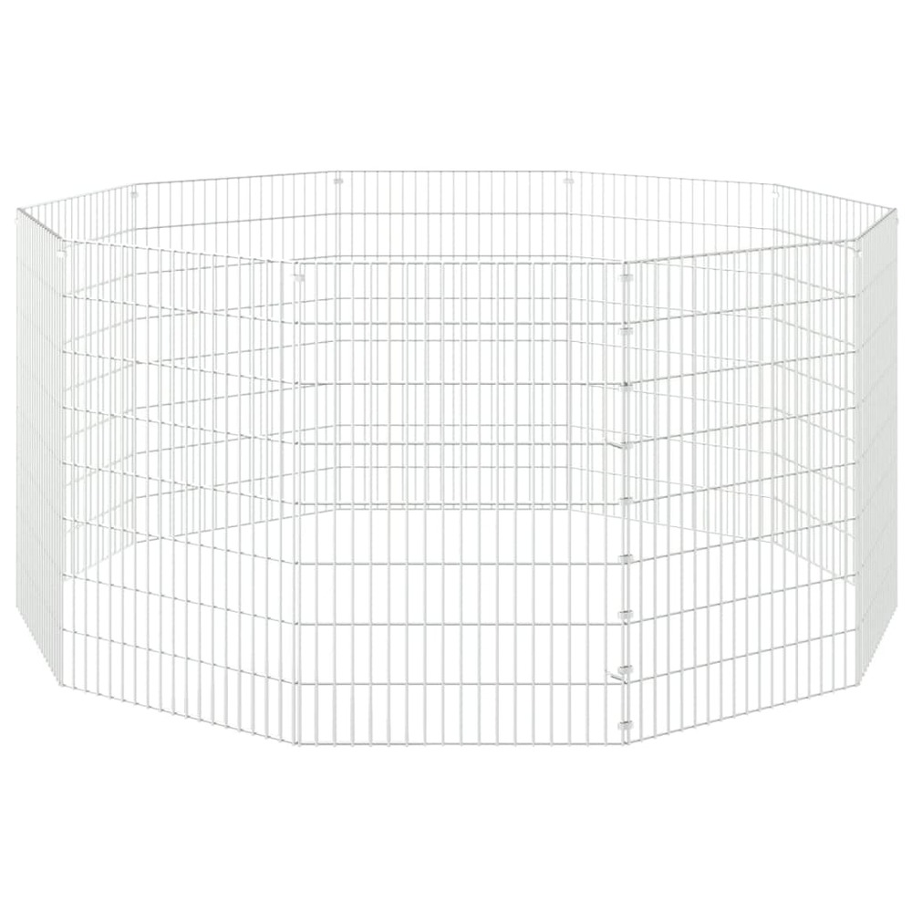 Cage à lapin 10 panneaux 54x80 cm fer galvanisé