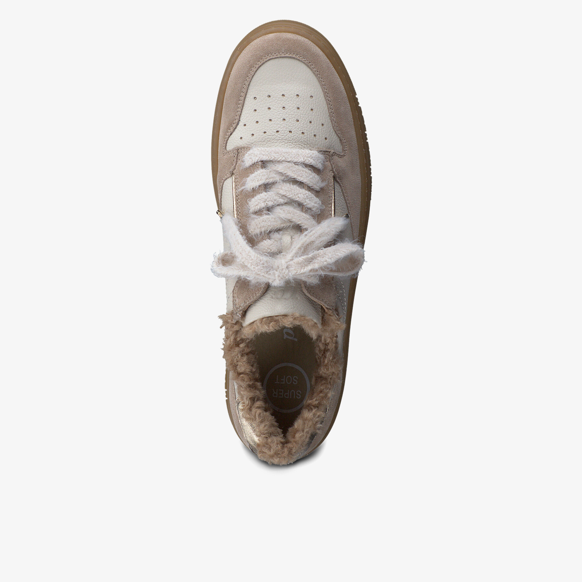 paul green Damen Klassische Schnürer beige