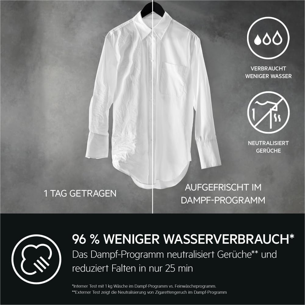 AEG Waschmaschine, WiFi,UniversalDose Schublade, 9,0 kg, Leise, Nachlegefunktion, Kindersicherung, Wasserstopp, 1600 U/min, LR8E80690