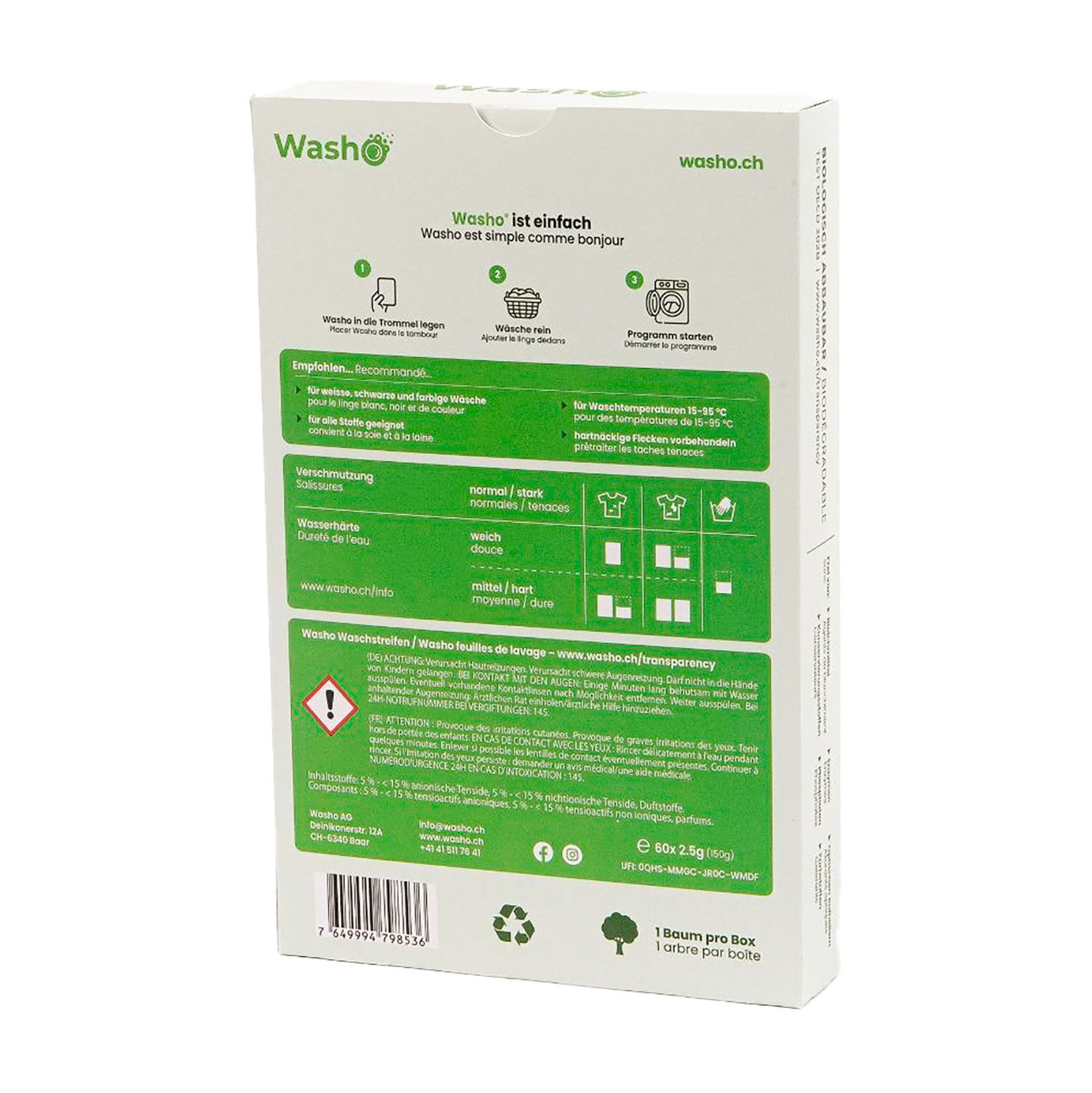 Washo Waschstreifen Fresh Breeze, 60 Stk.