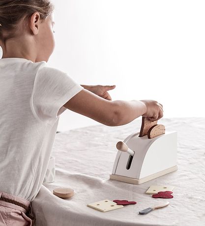 Kids Concept Toaster m. Accessoires - Holz - Weiß