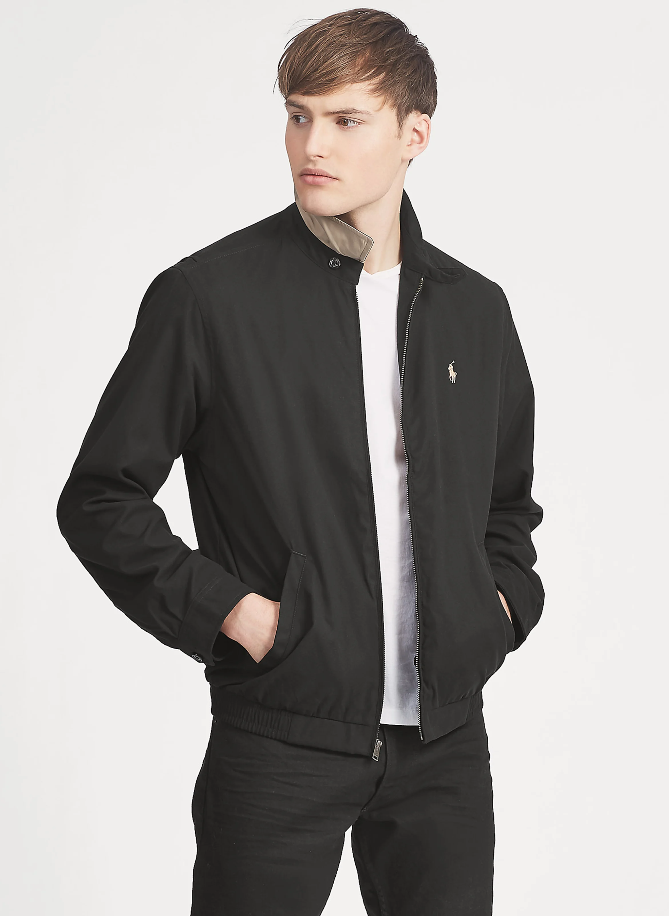 Blouson droit col classique | Noir