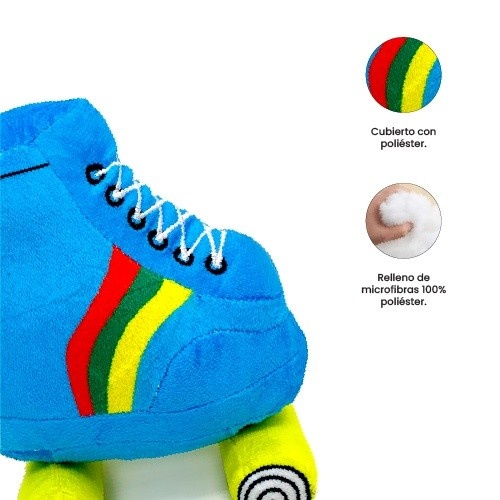 Bota de patinação Patasbox de pelúcia multicolorida para cães