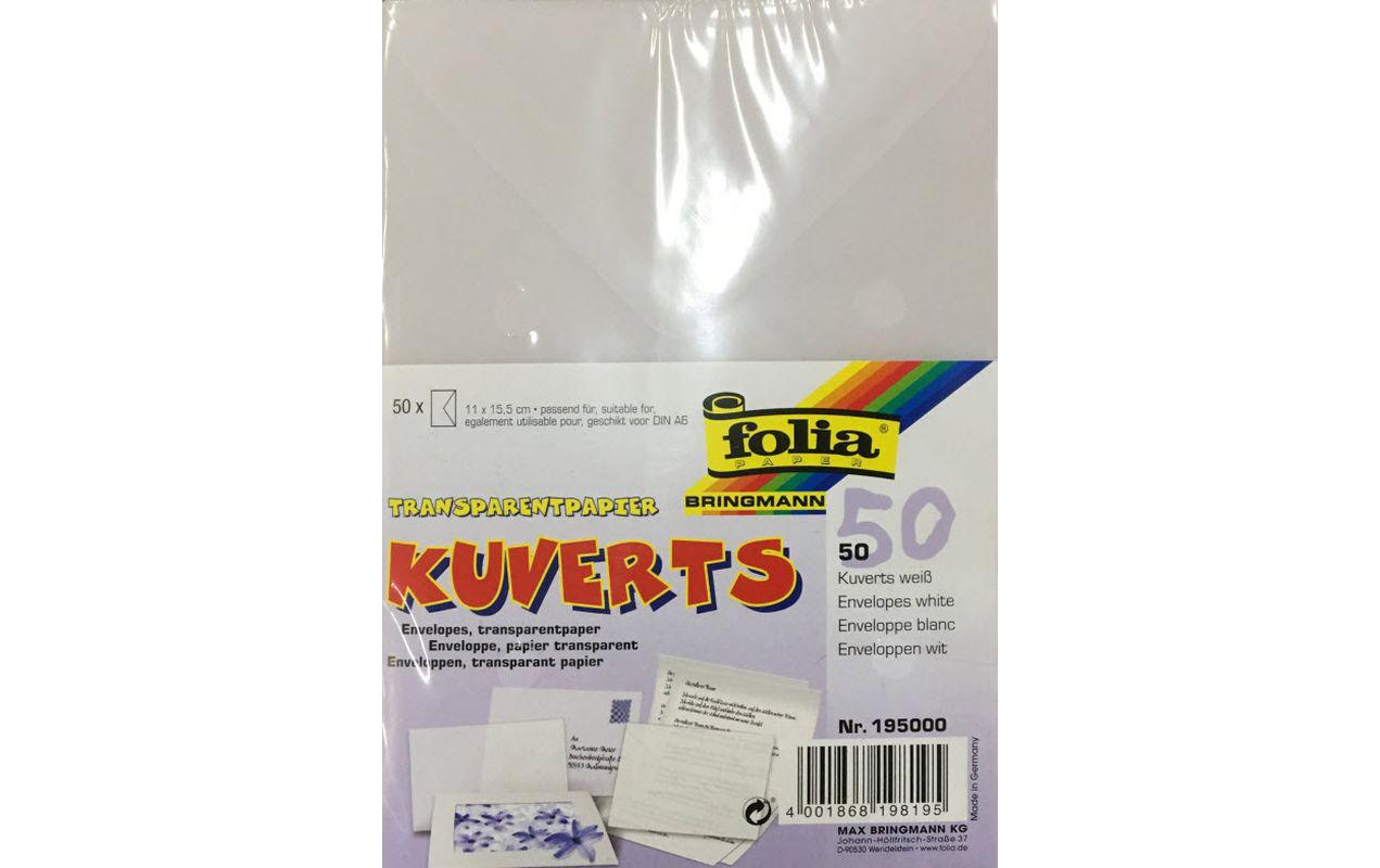 Couvert 110 x 155 mm Transparent 50 StückLeicht durchsichtige Couverts