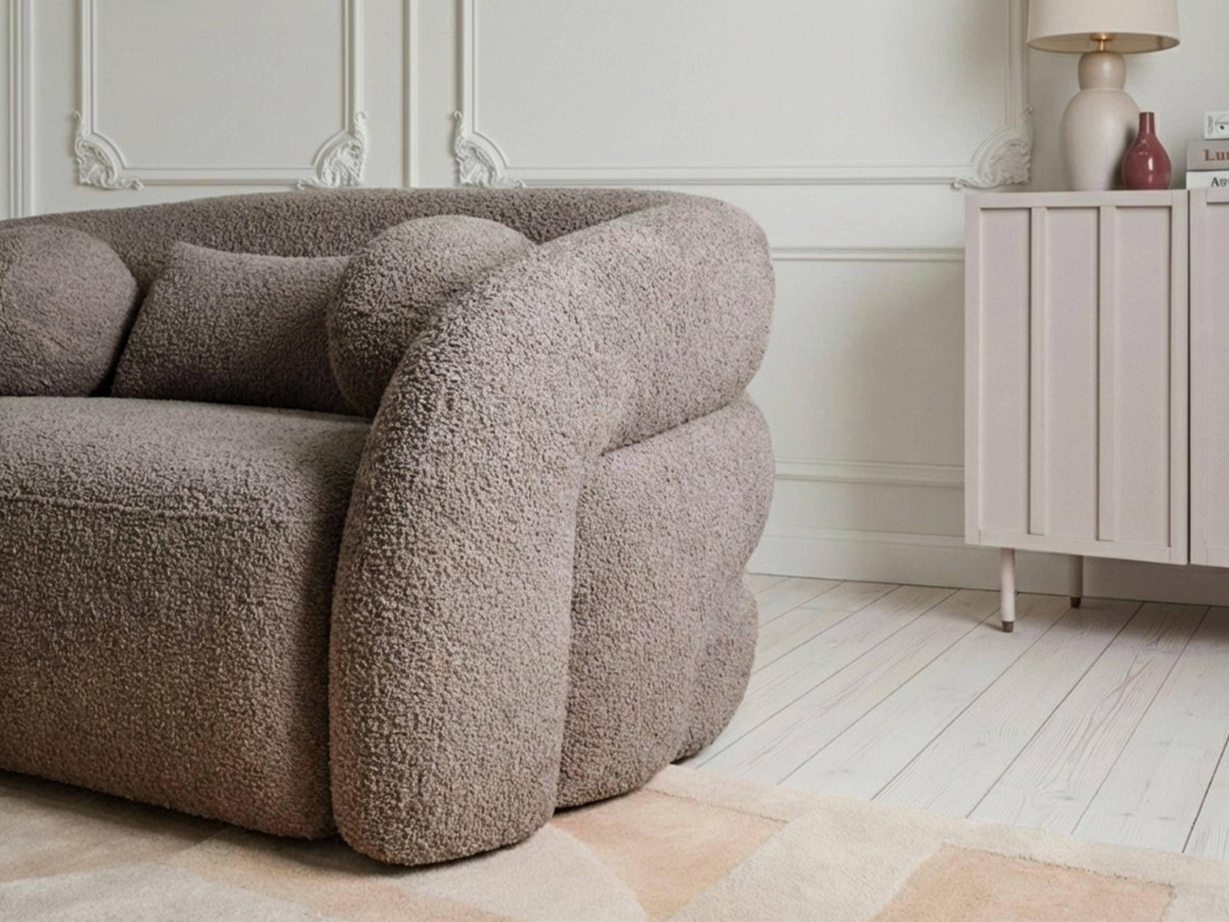 Bank 2-zits EGEDAAL Bouclé Taupe