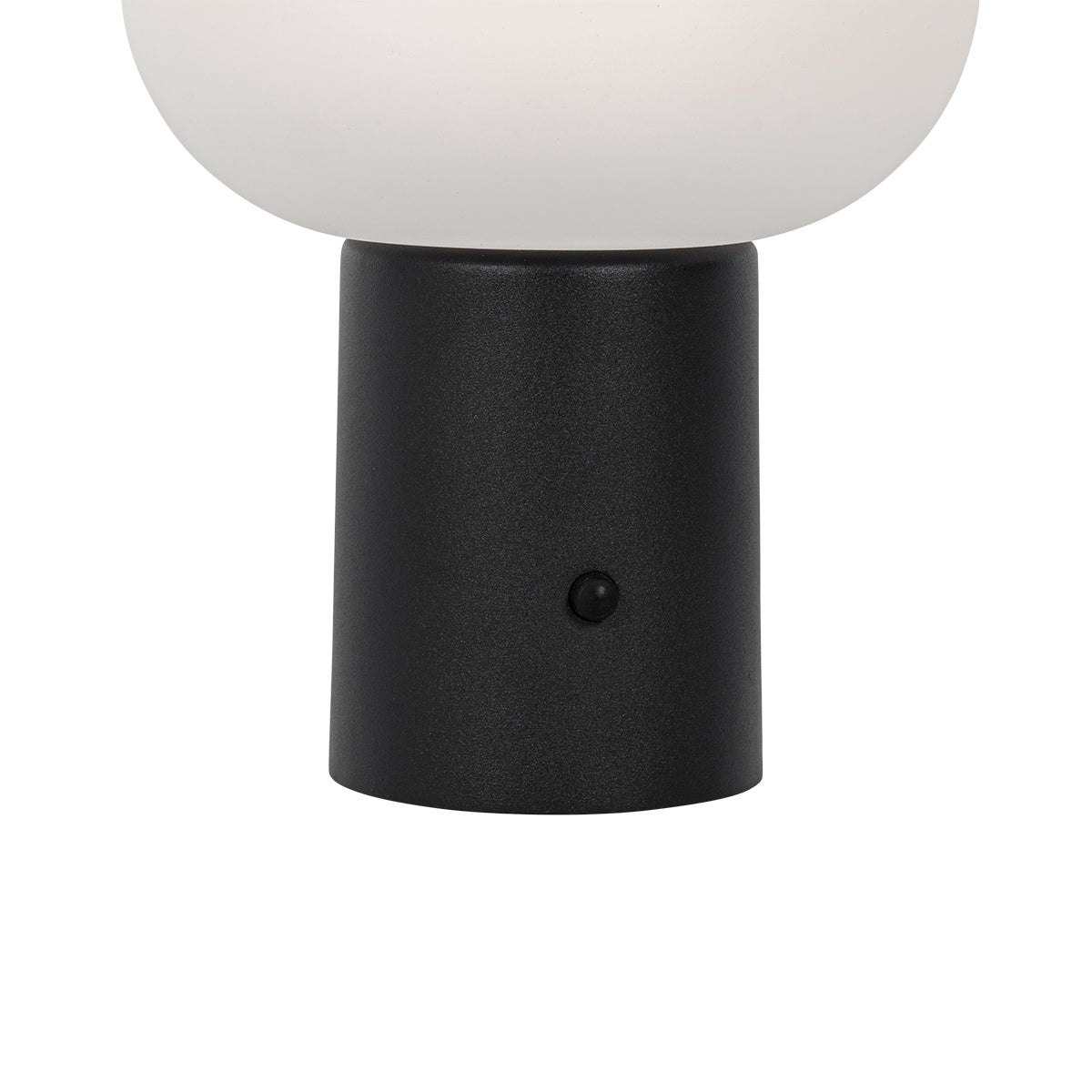 Zwarte tafellamp inclusief 3-traps dimbare oplaadbare LED - Louise