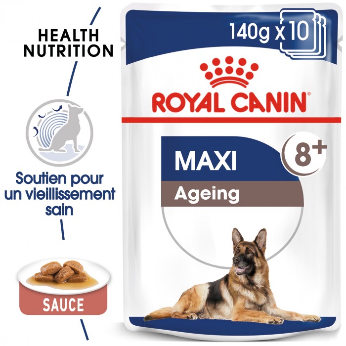 ROYAL CANIN Maxi Ageing 8+ en Sauce – Pâtée pour chien