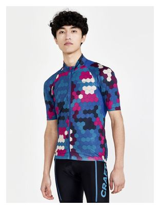 Maillot manches courtes Craft ADV Endur Graphic Bleu Rose
