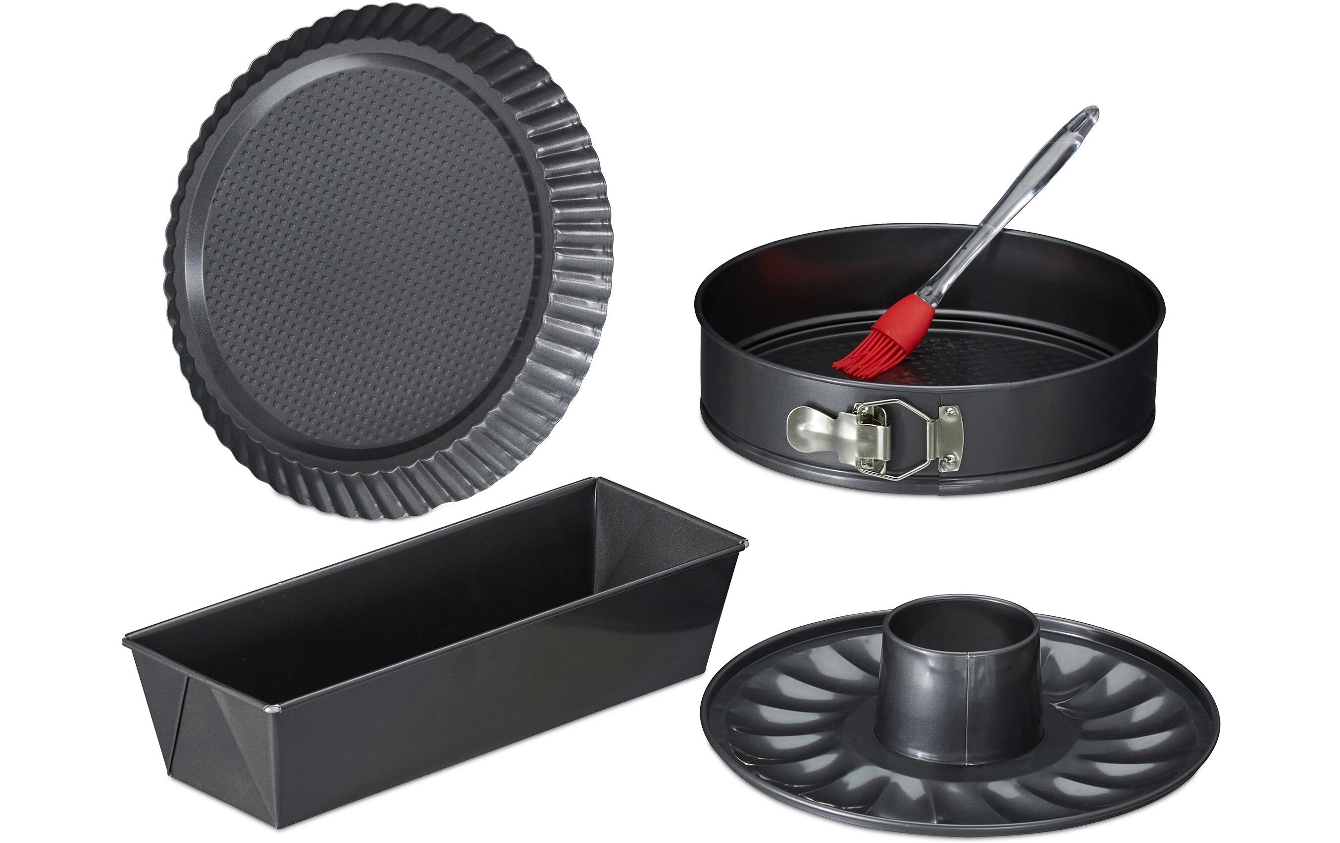 Backformen-Set 5-teiligKuchenformen und Backpinsel