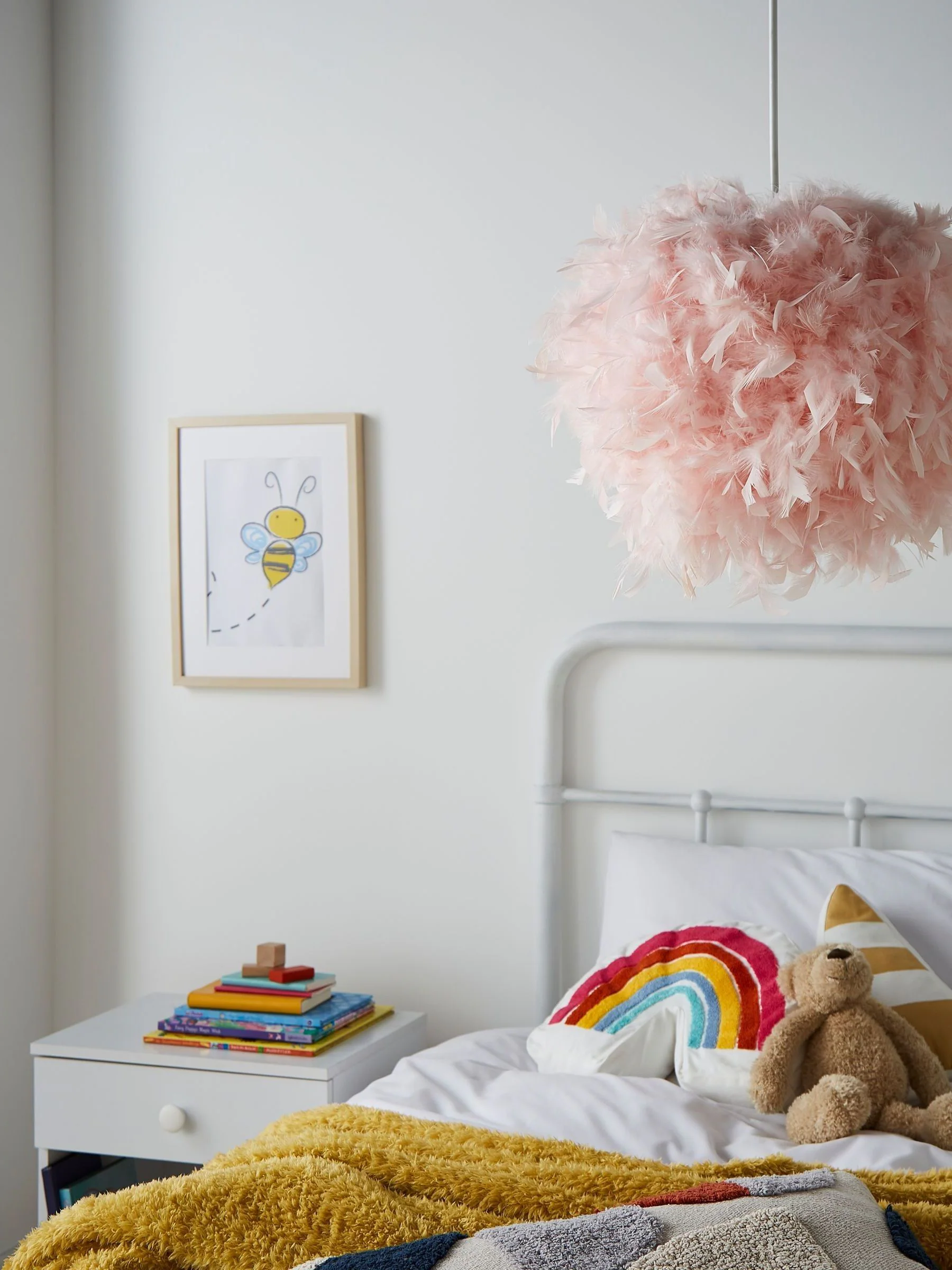glow lampenkap met veren, 40 cm
