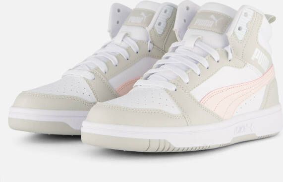 Puma Rebound v6 Mid V6 Mid sneakers wit grijs roze Imitatieleer 38