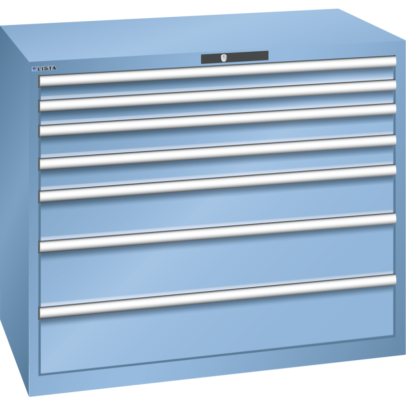 Armoire à tiroirs Lista 64 x 36E  H 100 x L 119,3  x P 72,5 cm 7 tiroirs Key Lock