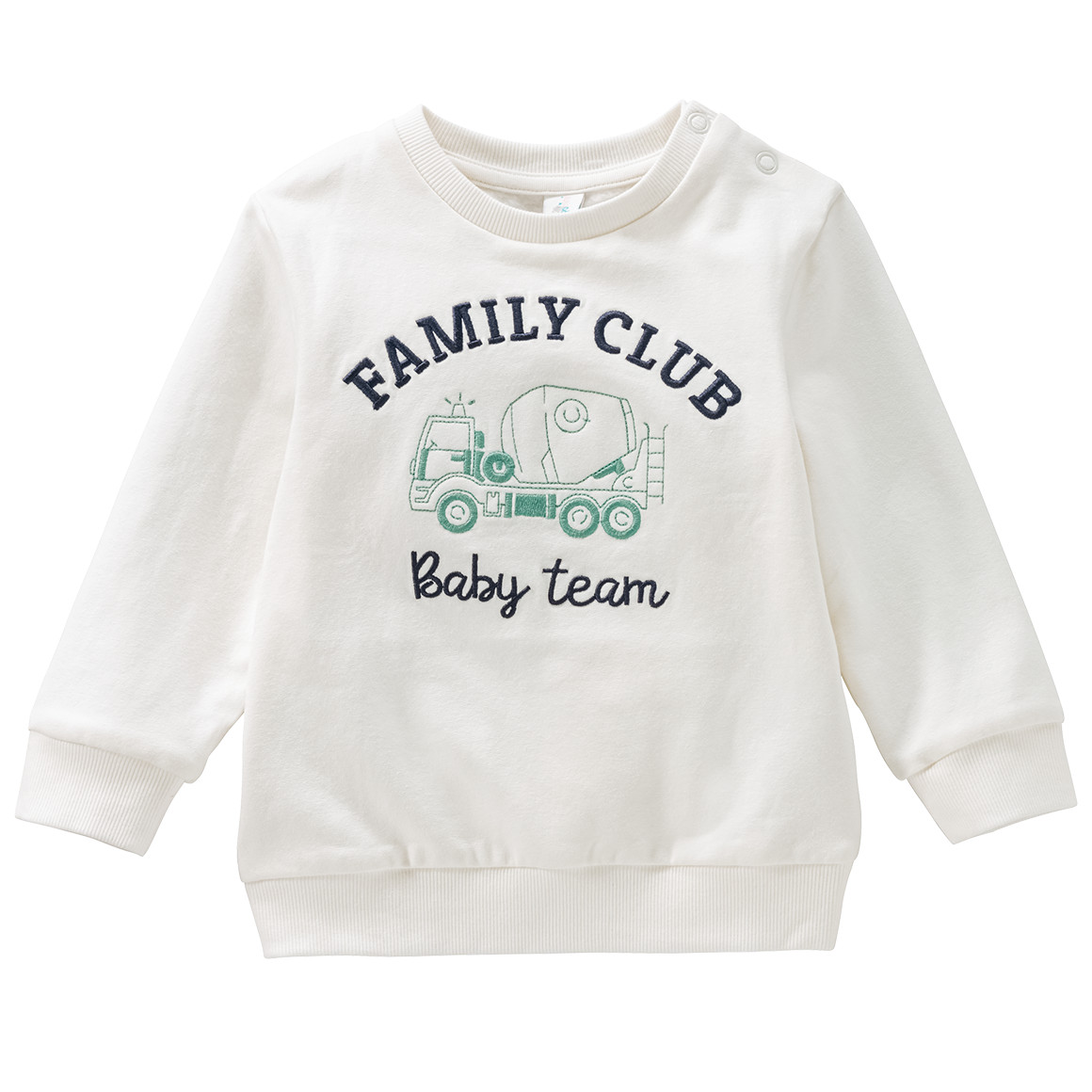 Topomini Baby Sweatshirt mit Stickerei cremeweiss