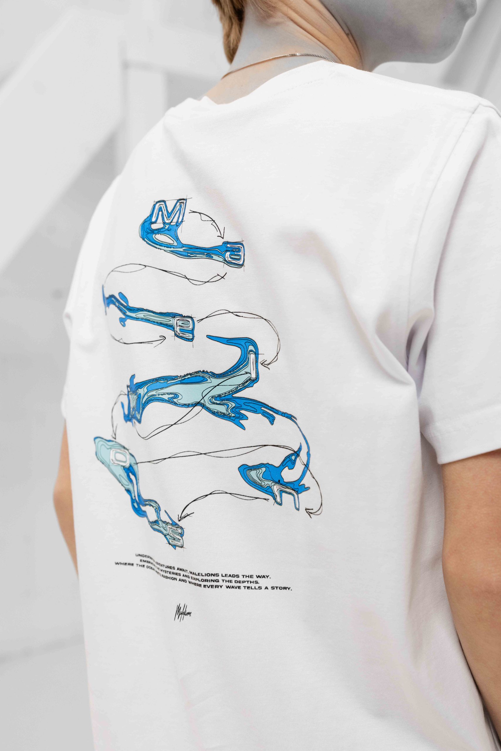 Malelions Water Sign T-Shirt Kids Wit