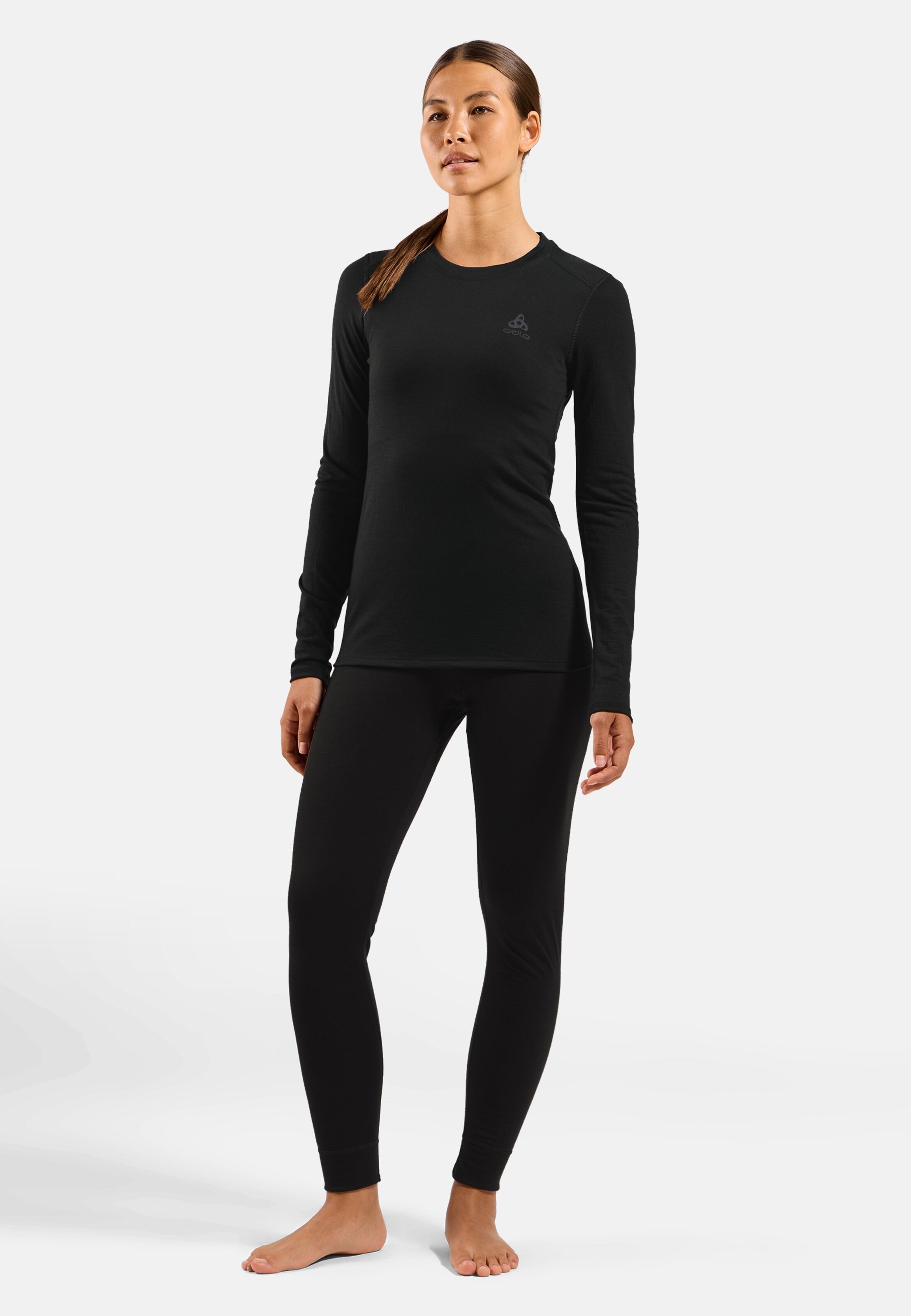 Natural Merino 160 Base Layer Langarmshirt in black