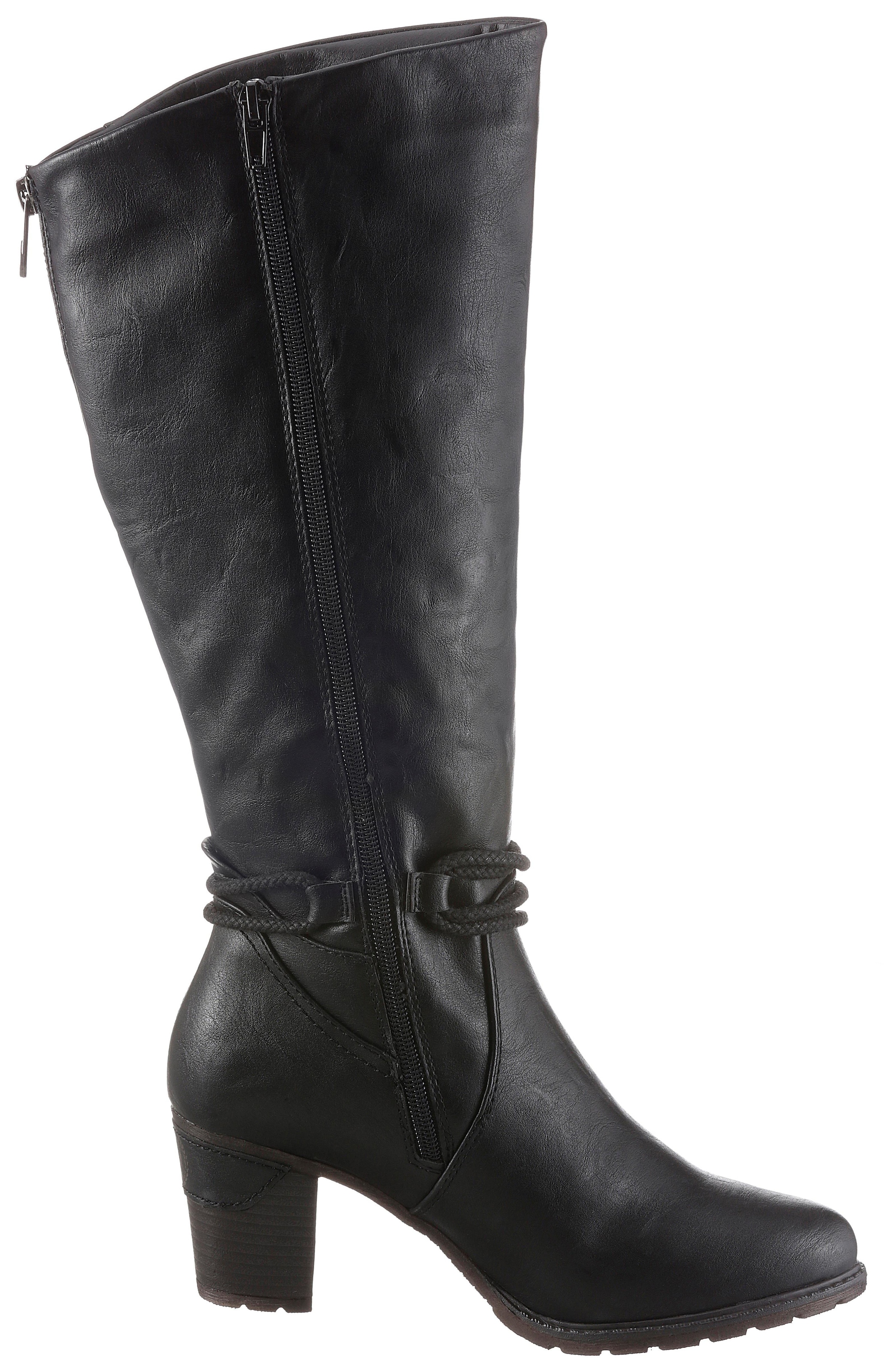 Rieker Stiefel  , Langschaftstiefel, mit Zierbänder, XL-Schaft